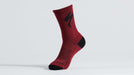 Specialized - Merino Midweight Tall Logo Socks - Maroon
