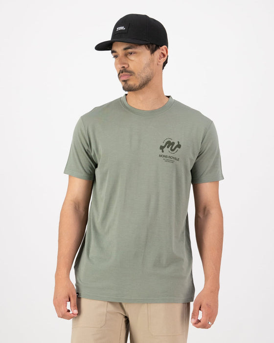 Mons Royale Icon T-shirt Mens Mr Thumb Willow