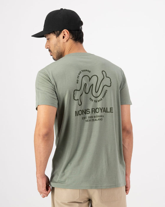 Mons Royale Icon T-shirt Mens Mr Thumb Willow