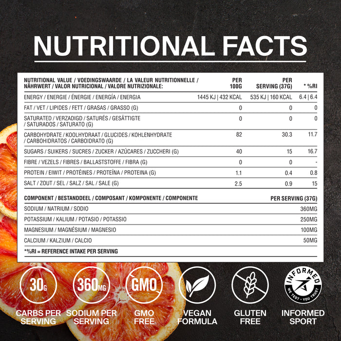 Styrkr Energy Drink Mix+ Blood Orange Dual Carb 537g