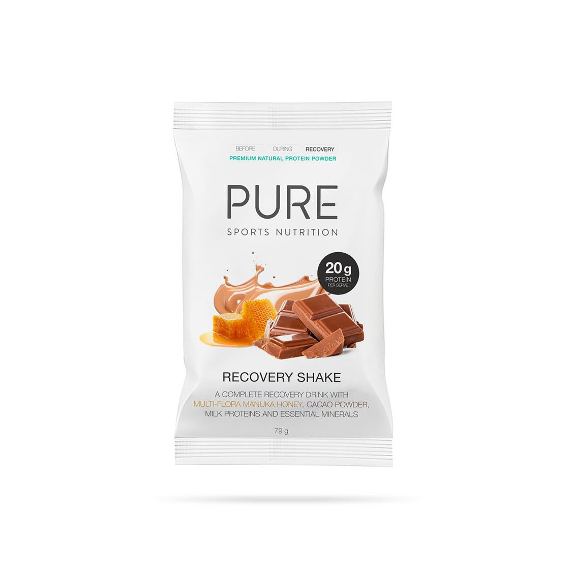 PURE RECOVERY ORGANIC CACAO & HONEY 79G SACHET iRIDE Store NZ Bike Shop