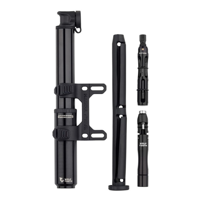 WOLF TOOTH ENCASE PUMP - 85CC WITH HEX BIT WRENCH MULTI-TOOL & CHAIN + TYRE PLUG TOOL