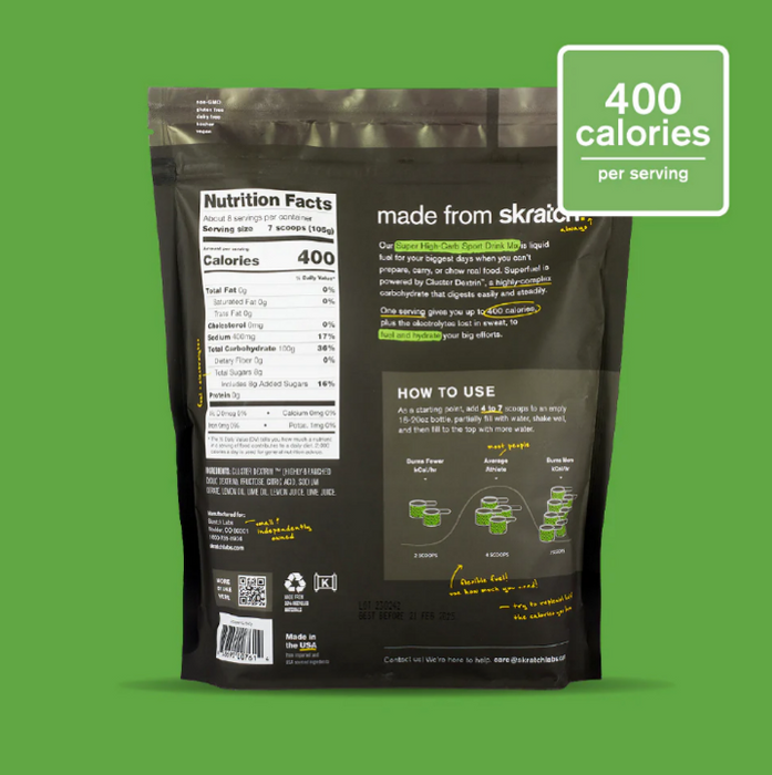 Skratch Labs Super High Carb Sport Drink Mix-Lemon + Lime