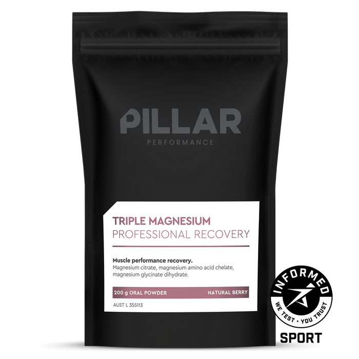 Pillar Performance - Triple Magnesium Powder 200g Natural Berry(Pouch)