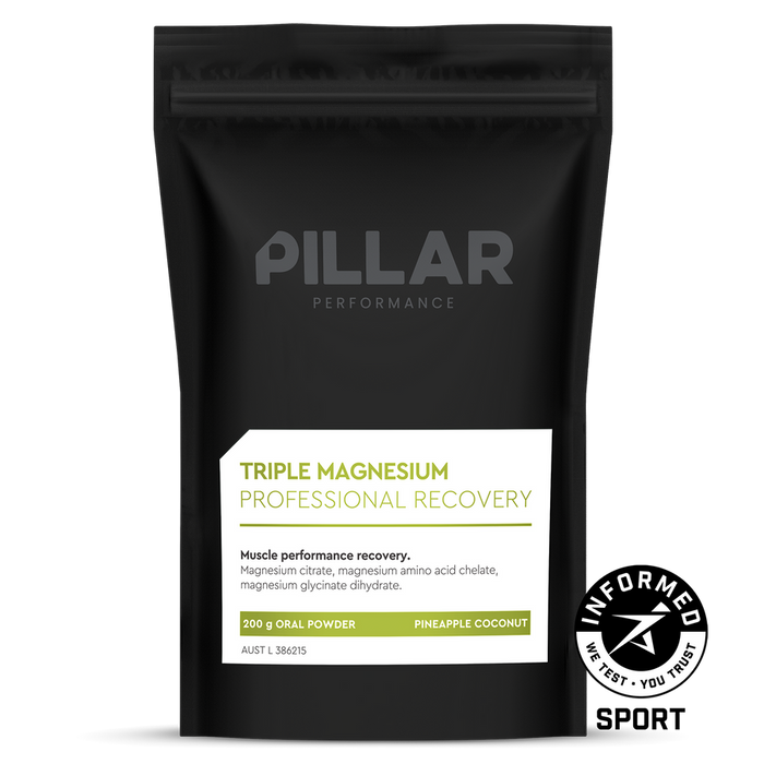 Pillar Performance - Triple Magnesium Powder 200g Pineapple Coconut (Pouch)