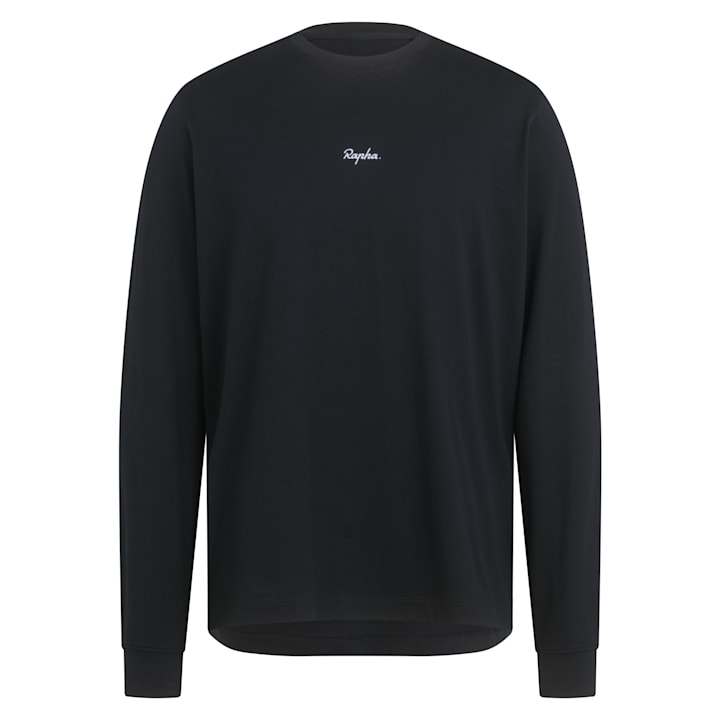 Rapha - Men's Long Sleeve Cotton T-shirt Black/White