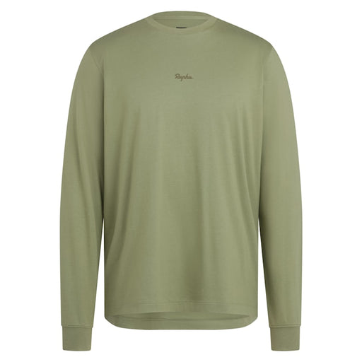 Rapha - Men's Long Sleeve Cotton T-shirt Olive Green/Green