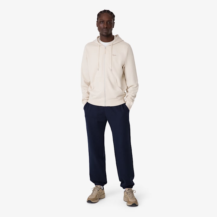 Rapha - Men's Cotton Zip Hoodie Off-White/Stone
