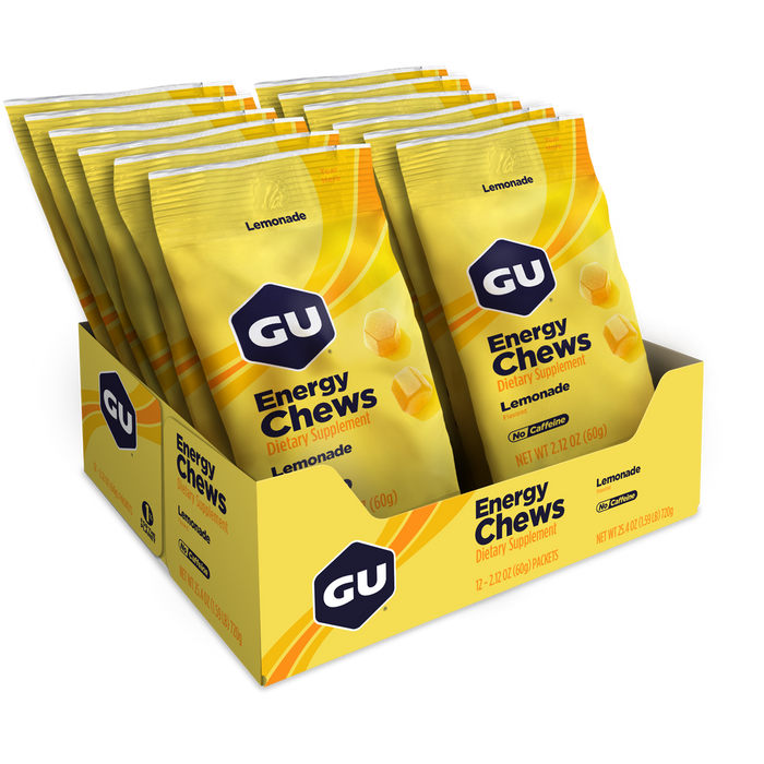 GU Chews (Box of 12 Double Serves)-Lemonade