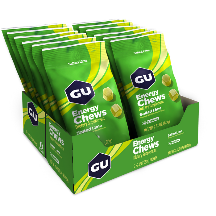 GU Chews (Box of 12 Double Serves)- Salted Lime