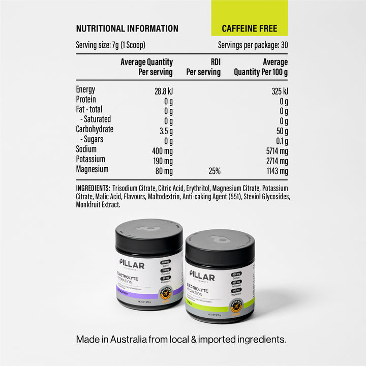 Pillar Performance Electrolyte Hydration 210g Citrus