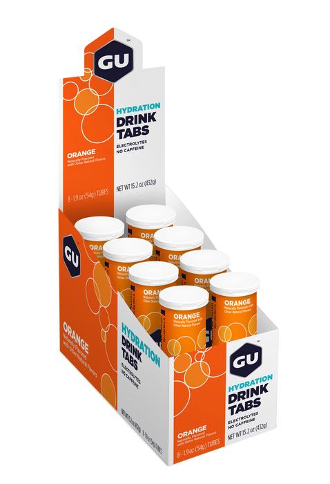 GU Hydration Drink Tablets (Box of 8 Tubes)-Orange