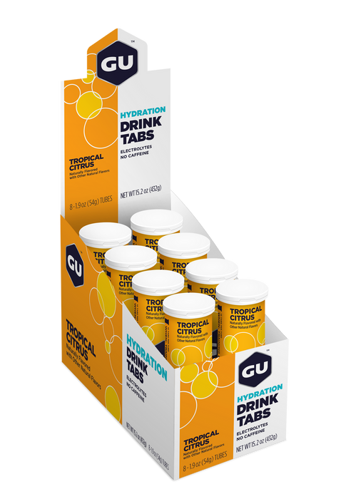 GU Hydration Drink Tablets (Box of 8 Tubes)-Tropical Citrus