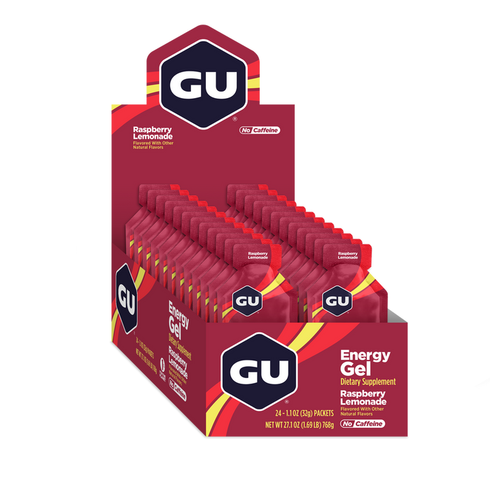 GU Energy Gel (Box of 24)-Raspberry Lemonade