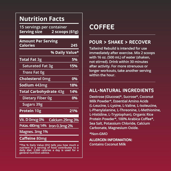 Tailwind Rebuild Recovery Stick 59g-Coffee