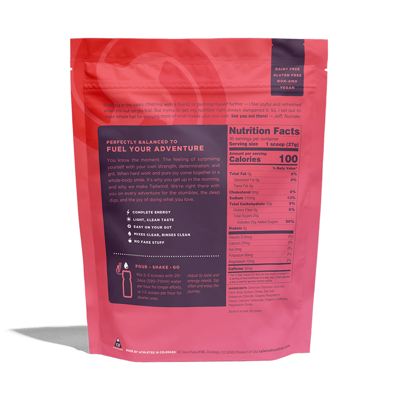 Tailwind Endurance Fuel 30 Serve/810g-Raspberry Buzz