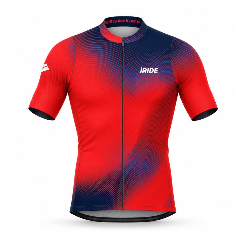 IRIDE Short Sleeve Race Red/Blue Fade Jersey