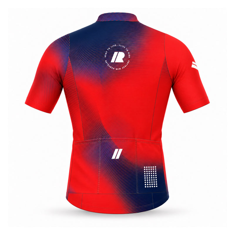IRIDE Short Sleeve Race Red/Blue Fade Jersey