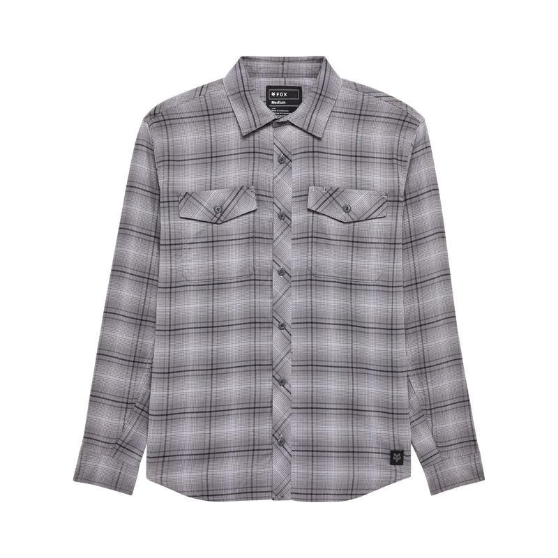 Fox Survivalist Stretch Flannel Long Sleeve Shirt Light Grey
