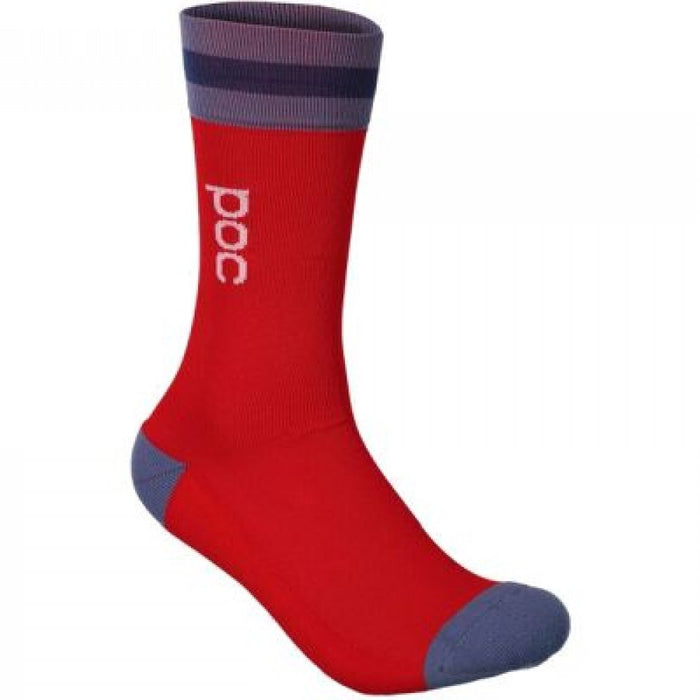 POC - Essential Mid Length Sock - Calcite Blue / Prismane Red