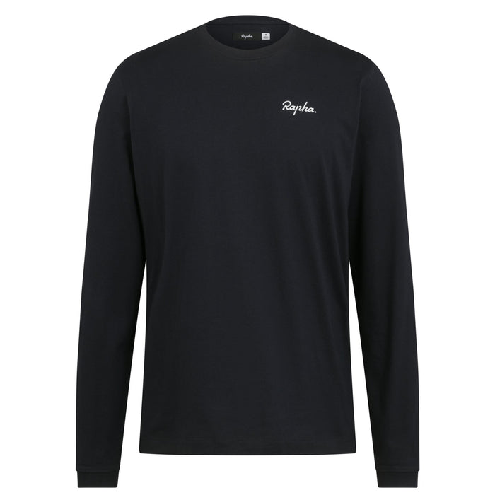 Rapha - Men's Logo Long Sleeve T-Shirt - Organic Cotton - Black/White