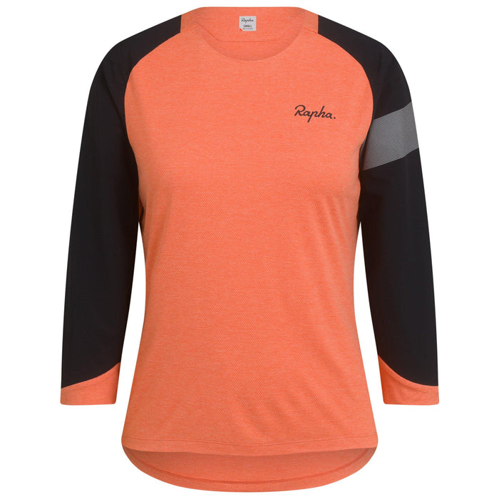 Rapha - Women's Trail 3/4 Sleeve Jersey - Orange/Black
