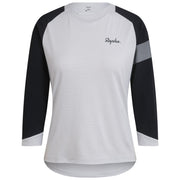 Rapha - Women's Trail 3/4 Sleeve Jersey - Light Grey/Black