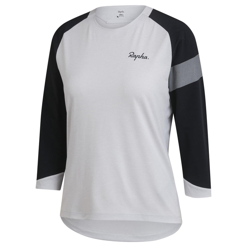 Rapha - Women's Trail 3/4 Sleeve Jersey - Light Grey/Black