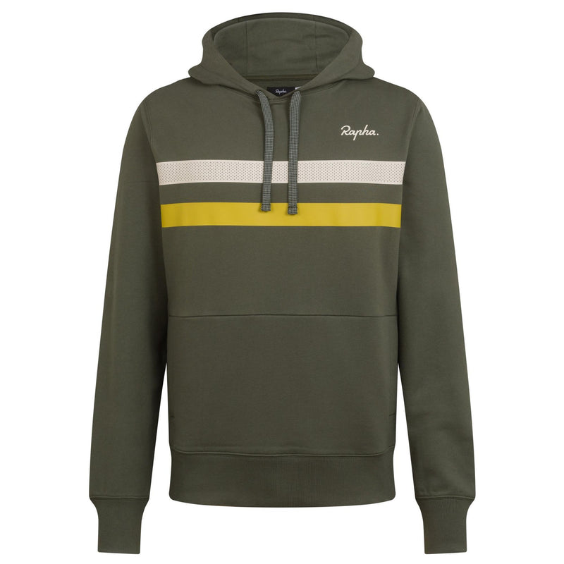 Rapha - Men's Brevet Hoodie - Organic Cotton - Olive/Grey/Yellow