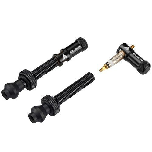 Granite Design Valve Stems and Caps Black
