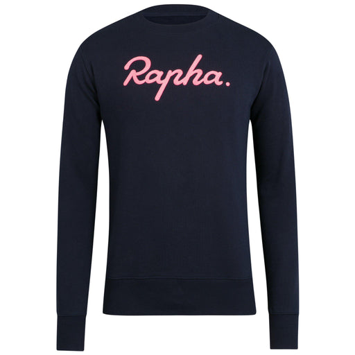 Rapha - Men's Logo Sweatshirt - Dark Navy/High-Vis Pink - 1