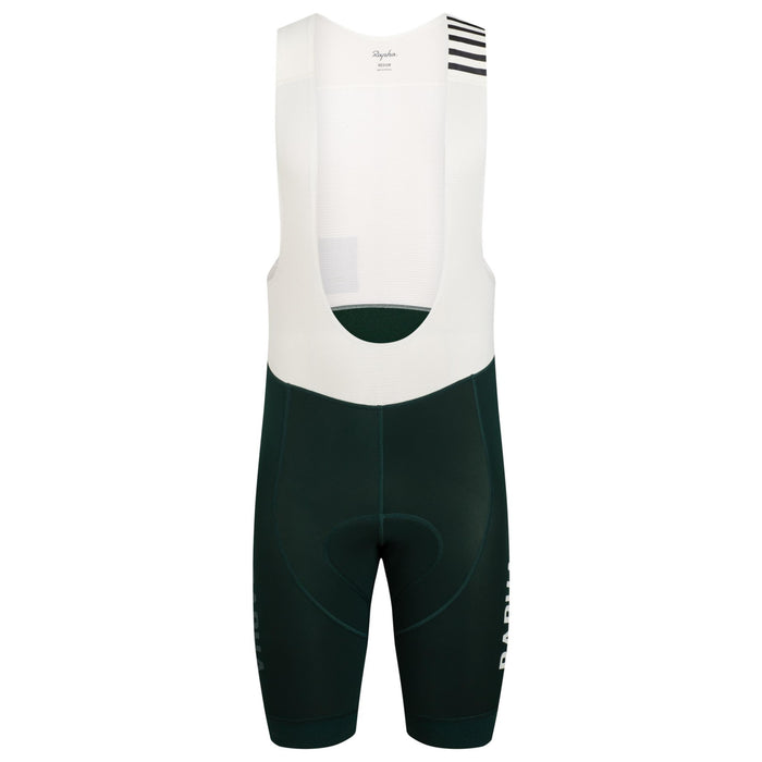Rapha - Men's Pro Team Winter Bib Shorts - Dark Green/Off-White