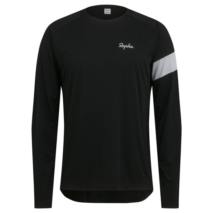 Rapha - Men's Trail Long Sleeve Technical T-shirt - Black/Light Grey